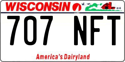 WI license plate 707NFT