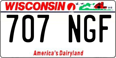 WI license plate 707NGF