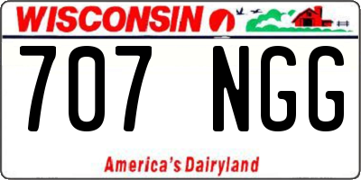 WI license plate 707NGG