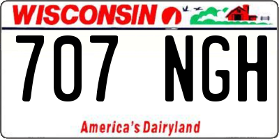WI license plate 707NGH