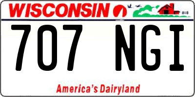 WI license plate 707NGI