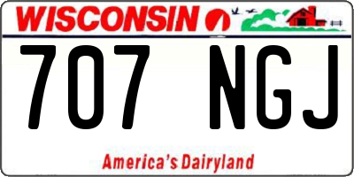 WI license plate 707NGJ