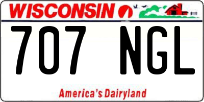 WI license plate 707NGL