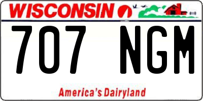 WI license plate 707NGM
