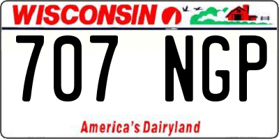 WI license plate 707NGP