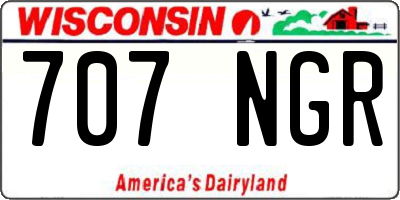 WI license plate 707NGR