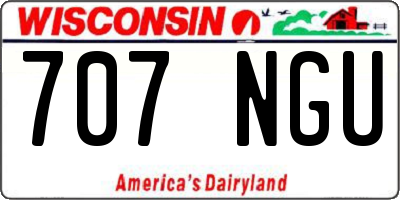 WI license plate 707NGU