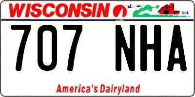 WI license plate 707NHA