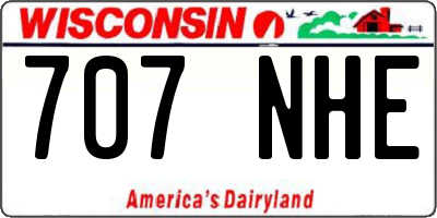 WI license plate 707NHE