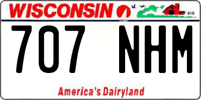WI license plate 707NHM