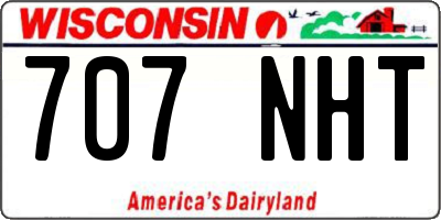 WI license plate 707NHT