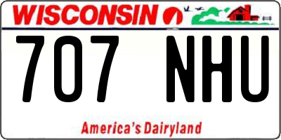 WI license plate 707NHU
