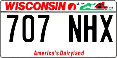 WI license plate 707NHX