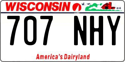 WI license plate 707NHY