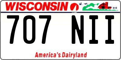WI license plate 707NII