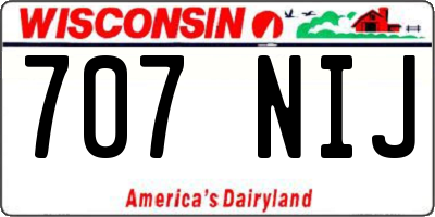 WI license plate 707NIJ