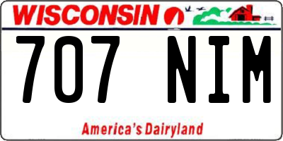 WI license plate 707NIM