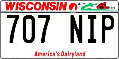 WI license plate 707NIP