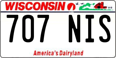 WI license plate 707NIS