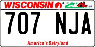 WI license plate 707NJA
