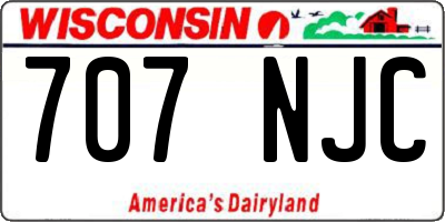 WI license plate 707NJC