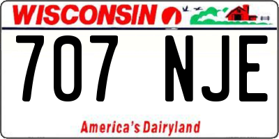 WI license plate 707NJE