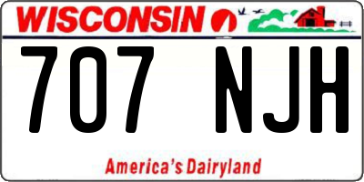 WI license plate 707NJH