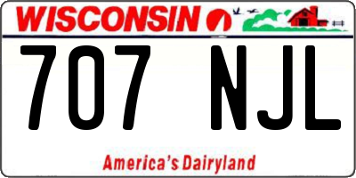 WI license plate 707NJL