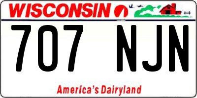 WI license plate 707NJN
