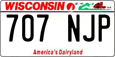 WI license plate 707NJP