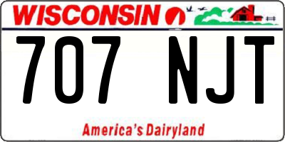 WI license plate 707NJT
