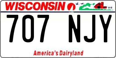 WI license plate 707NJY