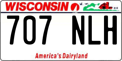 WI license plate 707NLH