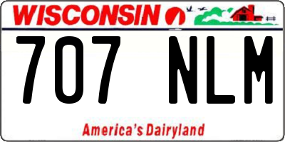 WI license plate 707NLM