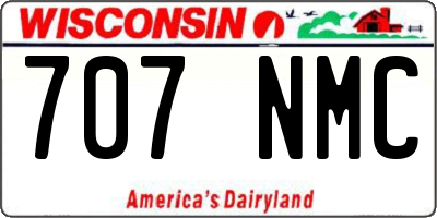 WI license plate 707NMC