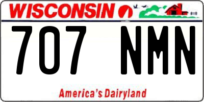 WI license plate 707NMN