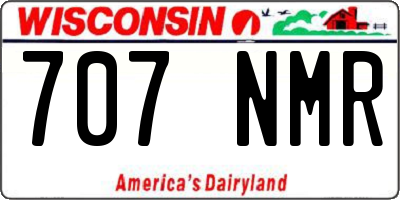 WI license plate 707NMR