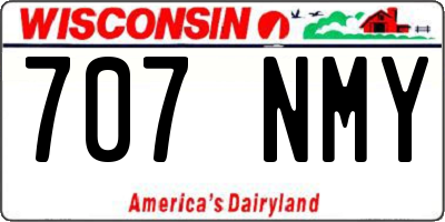WI license plate 707NMY