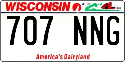 WI license plate 707NNG