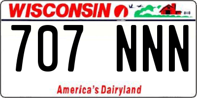 WI license plate 707NNN