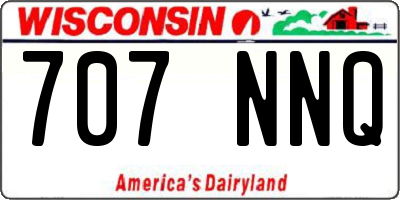 WI license plate 707NNQ
