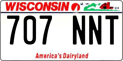 WI license plate 707NNT