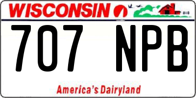 WI license plate 707NPB