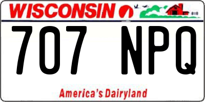 WI license plate 707NPQ