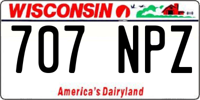 WI license plate 707NPZ