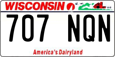 WI license plate 707NQN