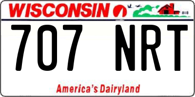 WI license plate 707NRT