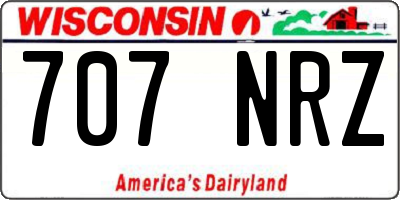 WI license plate 707NRZ