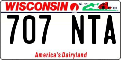 WI license plate 707NTA