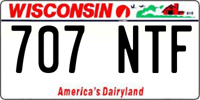 WI license plate 707NTF